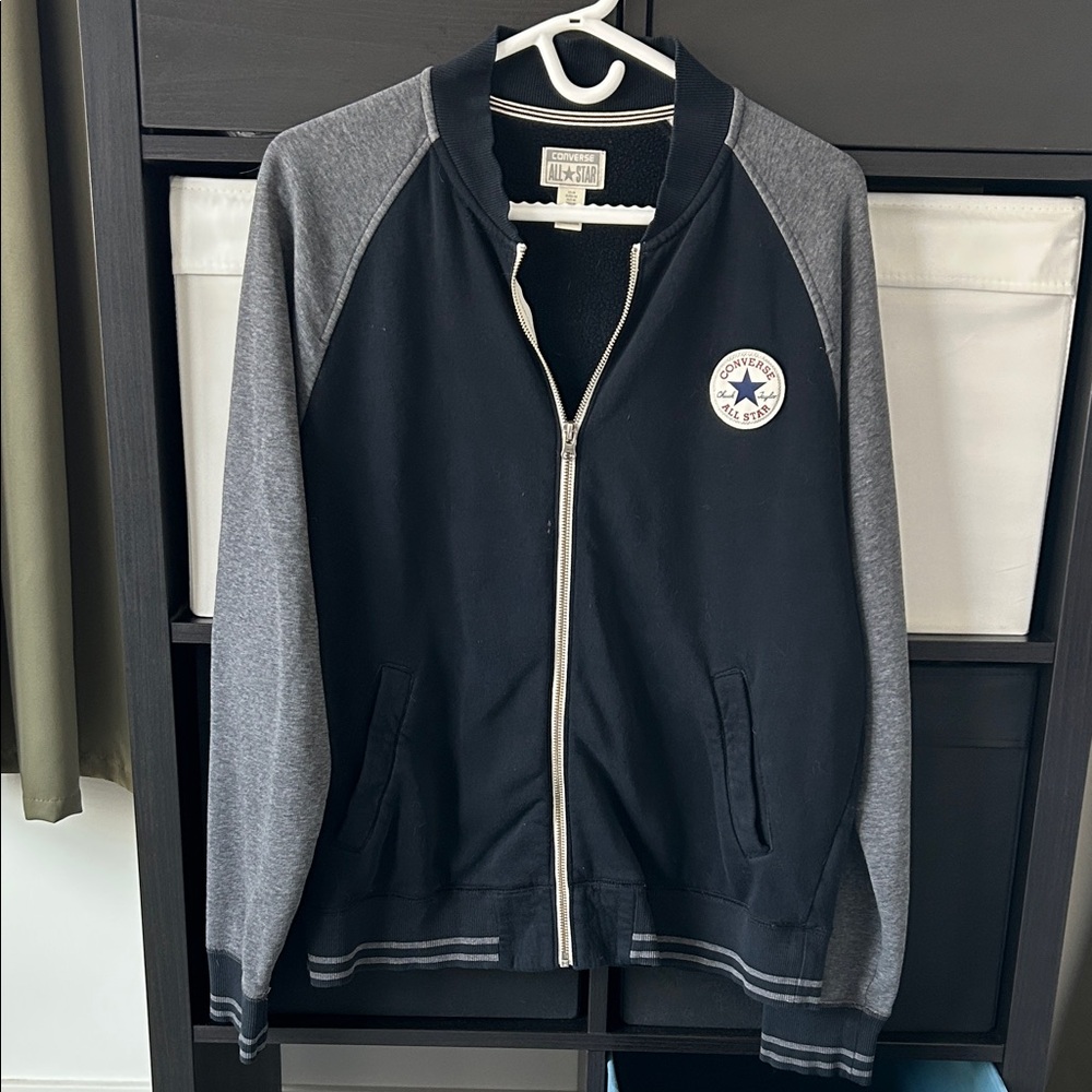 Vintage Converse Black and Gray Raglan Jacket